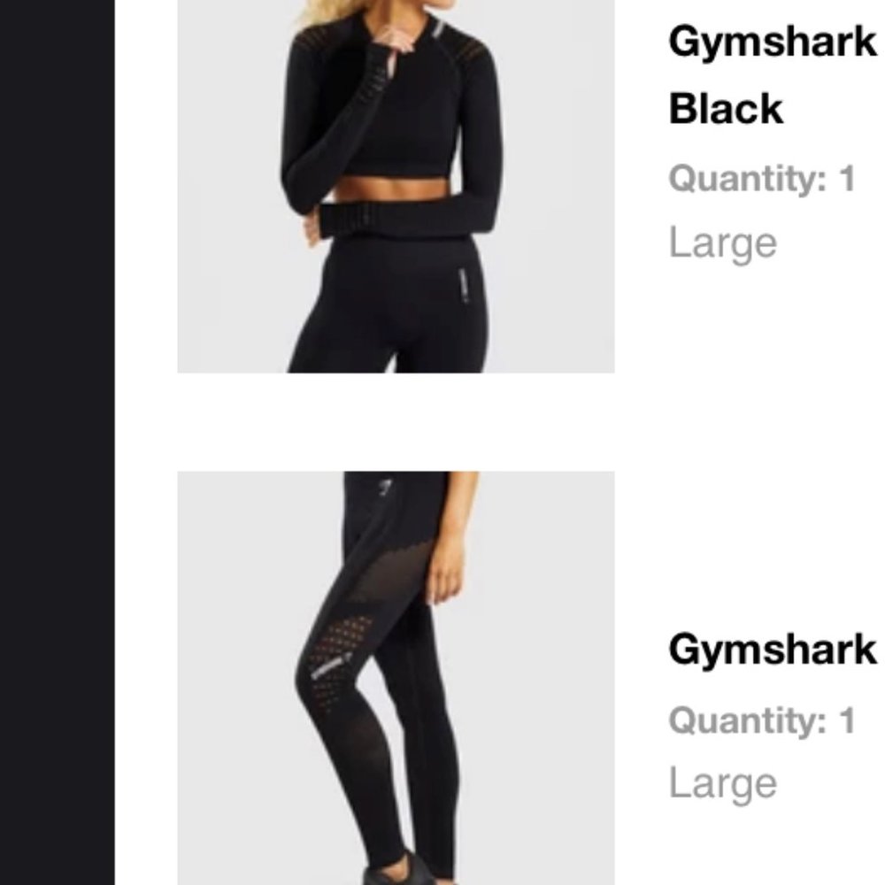 GYMSHARK FLAWLESS KNIT LONG SLEEVE CROP & TIGHTS